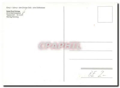 Kok met kruiden — voor het hotel — Hotel Drei Könige, CH-6162 Entlebuch — Achterkant