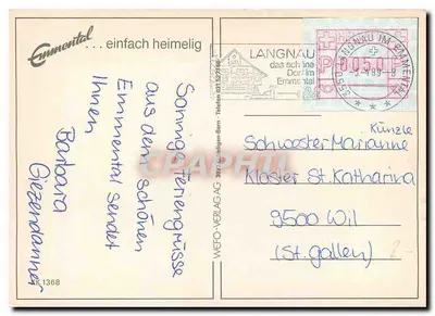Emmentaler — krajobraz wiejski z osobą — WEFO-VERLAG AG, n° KK 1368 — Rewers