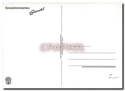 Grosshöchstetten — Emmental — Foto Walter Städer, Editore V.G. Kesen — Verso