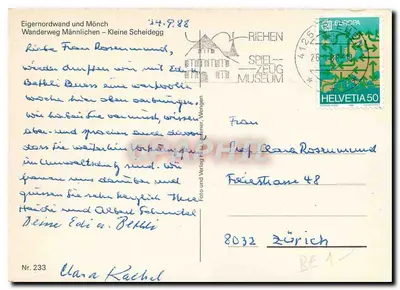Eigernordwand i Mönch – Kleine Scheidegg — Spielzeugmuseum Riehen — Rewers