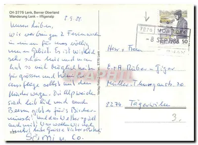 Wędrówka na Iffigenalp — Lenk, Berner Oberland — Verlag Foto-Zinnlen — Rewers