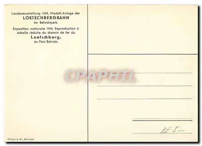 Loetschberg — Reprodukcja linii kolejowej w Parku Belvoir — Brügger A. G., Meiringen — Rewers