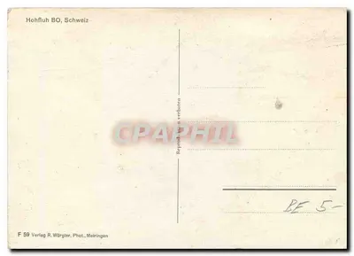 Hohfluh — widok panoramiczny — Verlag R. Würgler, Fot. Meiringen, nr F 59 — Rewers