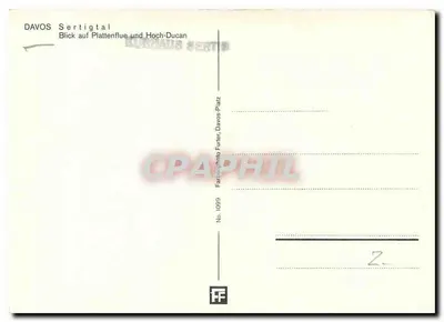 DAVOS Sertigtal und Hoch-Ducan — Widok na Plattenflue i Hoch-Ducan — Farbphoto-Furter, Davos, nr 1099 — Rewers