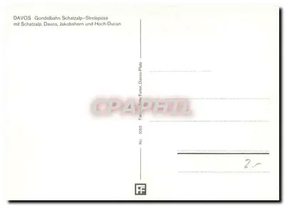 Davos — Gondolowa linia Schatzalp-Strelapass — wydawca FF, nr 1065 — Rewers