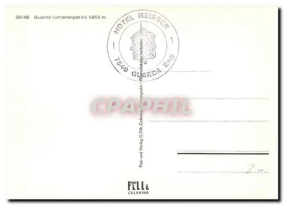 Guarda (Unterengadin) — 1653 m — Hotel Meisser, Celerina — Verso