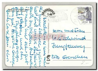 Falera — village enneigé dans les Alpes — Verlag Photohaus Geiger — Rewers