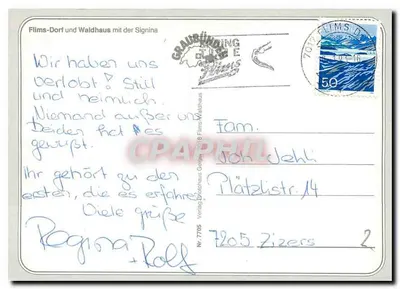 Flims-Dorf i Waldhaus z Signiną — Gräubinding, Szwajcaria — nr 7705 — Rewers