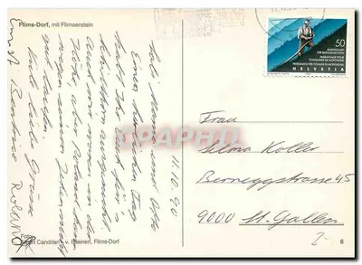 Flims-Dorf z Flimsersteinem — Foto Candrian, v. Reeneri, Flims-Dorf — Rewers