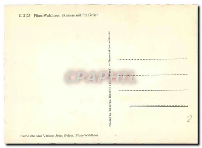 Flims-Waldhaus, nartowy teren z Piz Grisch — Flims-Waldhaus, Szwajcaria — Rewers