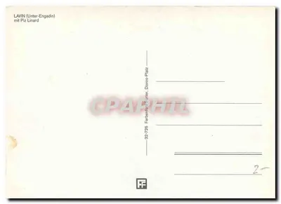 Lavin (Unter-Engadin) — com o Piz Linard — editor FF, n° 32-726 — Verso