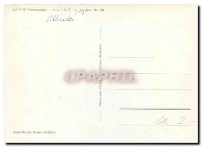 La Punt Oberengadin — widok panoramiczny — Photo und Verlag St. Moritz, nr 120 — Rewers