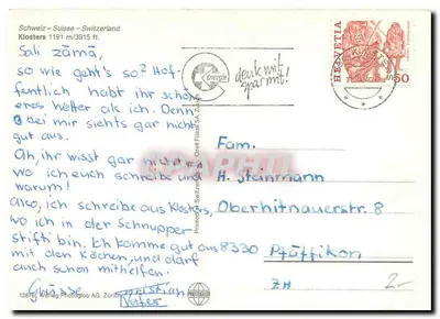Klosters — widok panoramiczny — 128751 Venag Photoglob AG — Rewers