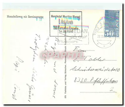 Montebellone z Berniną — Berghotel Muottas Muragl — 7503 Campodan/Engadine — Rewers