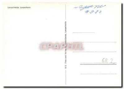 Lenzerheide, Lenzerhorn — widok zimowy z zasnowionymi górami — W.2 Foto und Verlag H. Daubelbeiss, Lenzerheide — Rewers