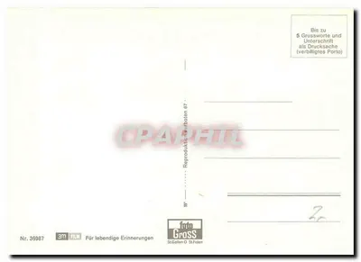 Maienfeld/GR — widok miasta z murami, zamekiem i ulicą — wydawca Gross, nr 36987 — Rewers