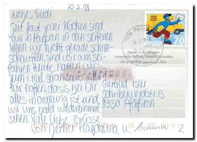 Parpan — Saudações de Parpan — Editor: Grauflil — Verso