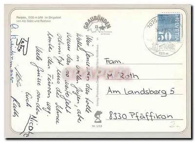 Parpan — Ferienort mit Charme — Verlag Photohaus Gailing & Co. Nr. 5/53 — Rewers