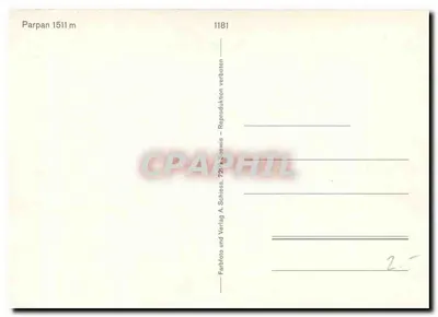 Parpan 1511 m — Alpy austriackie — Fatbfoto und Verlag A. Schiess — Rewers