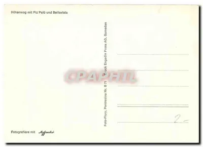 Piz Palü e Bellavista — Vista do caminho de montanha — Pontresina, Samedan — Verso