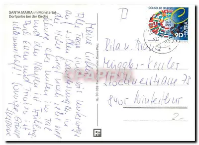 Santa Maria im Münstertal — widok z placu i kościoła — Nr 30-339 — Rewers