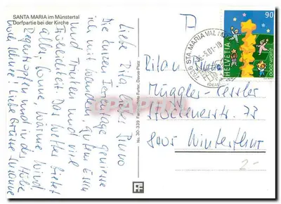 Santa Maria im Münstertal — część wioski przy kościele — Nr 30-339, wydawca FF — Rewers