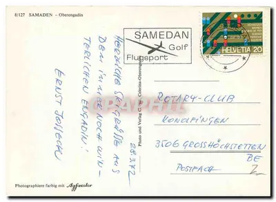 Samedan — Oberengadin — Samedan Golf & Flugsport — wydawca Samedan Golf — Rewers