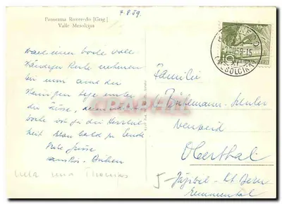 Panorama Roveredo [Grig] — Dolina Mesolcina — wydawca nieznany — Rewers