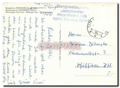 Górska restauracja Jatzmeder — Rinerhorn AG — Davos — Rewers