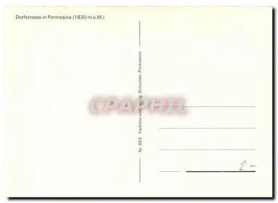 Dorfstrasse w Pontresina (1830 m n.p.m.) — Pontresina, Szwajcaria — Nr. 563 — Rewers