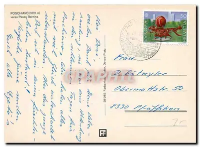 Poschiavo — widok panoramiczny — wydawca nie widoczny — Rewers