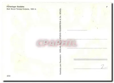 Ferienlager Gurlaina — Bad Scuol-Tarasp-Vulpera, 1250 m — Verlag Jon Feuerstein & Co. SCUOL — Rewers