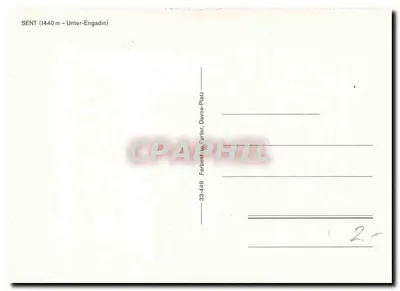 Sent — Unter-Engadin — editor Farbent-Platz, Davos — Verso