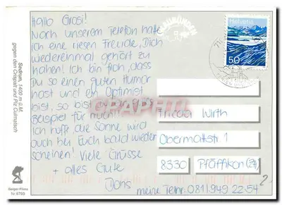 Sedrun — zasnieżone wioski w szwajcarskich Alpach — Graubünden — Rewers