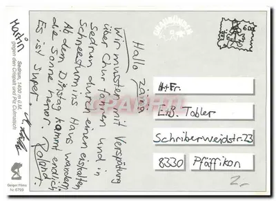 Sedrun — zimowy wioska w Alpach — Geiger Films Nr. 6799 — Rewers