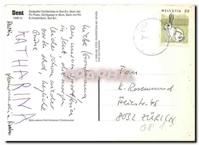 Sent — Sent, Engiadina — Vielag Foto Feuerstein AG — Rewers
