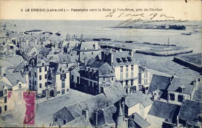 Le Croisic (Loire-Inf.) — Panorama em direção à Baía e Pen-Bron, tirado do Campanário