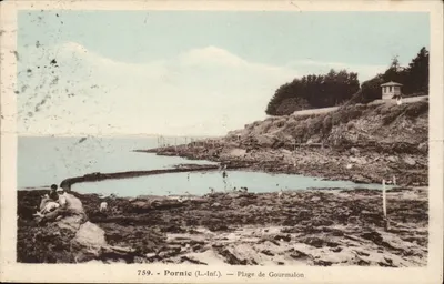 Praia de Gourmalon — Pornic (Loire-Inférieure) — Fototipia Jehly-Douphine, n°759