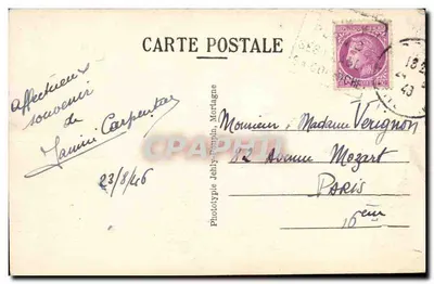 Praia de Gourmalon — Pornic (Loire-Inférieure) — Fototipia Jehly-Douphine, n°759 — Verso