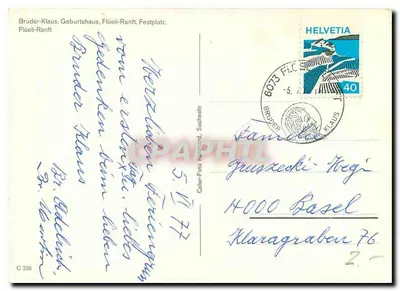 Flüeli-Ranft — Pozdrowienie z Flüeli-Ranft — Color-Foto Reihbund, Sachseln — Rewers