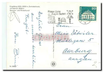 Engelberg — vista panorâmica — editor Rud. Suter A&G, n°18935 — Verso