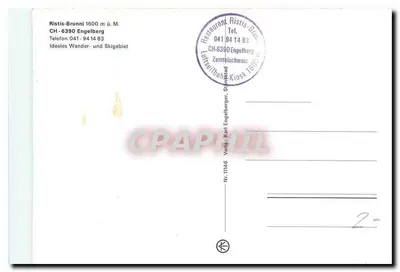 Restauracja Ristis-Brunni — Engelberg, Szwajcaria — Verlag Karl Engelberg, n° 11146 — Rewers