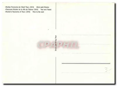 Panoramiczny widok Thun — 1814 — Druck: Utt Verlag Thun — Rewers
