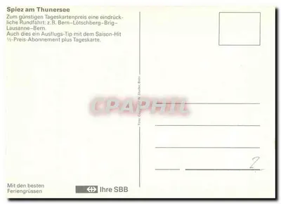 Spiez am Thunersee — widok jeziora i gór — SBB — Rewers