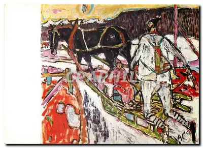 O Cavalo Negro — Sujeito pintado por Alois Carigiet — Editor Desertina Verlag, Ebmatingen