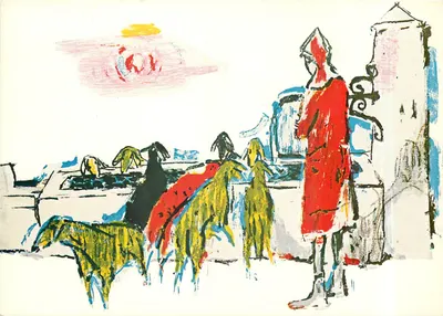 Os carneiros verdes — Suíça — editor M. Bichsel, Ebnatingen