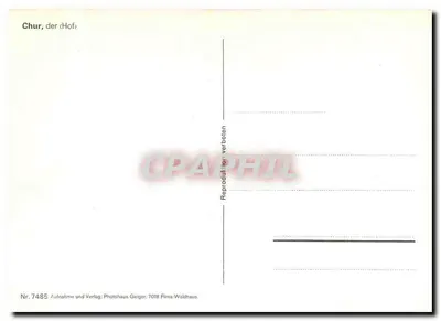 Chur, der Hof — widok z lotu — Photohaus Geiger, 7018 Films-Waldhaus, n° 7485 — Rewers