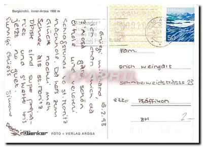 Bergkirchli, Inner-Arosa 1900 m — FOTO + VERLAG AROSA n°589 — Rewers