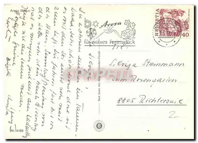 Arosa — widok zimowy — Rud. Suler AG, nr 14188 — Rewers