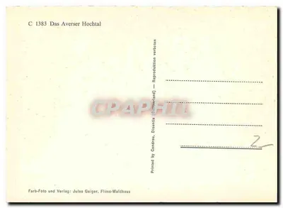 Das Averser Hochtal — alpejska dolina — Jules Geiger, Flims-Waldhaus — Rewers